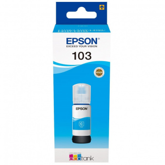 Оригинальные чернила Epson (103) L3100/L3101/L3110/L3150 (Cyan) 65ml (C13T00S24A)