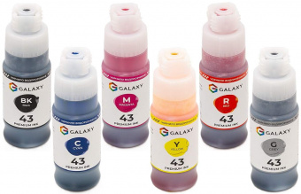 Комплект чорнил GALAXY GI-43 для Canon G540/G640 (B/C/M/Y/R/G) 6x70ml