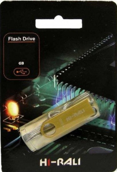 Flash-память Hi-Rali Shuttle series Gold 64Gb USB 2.0