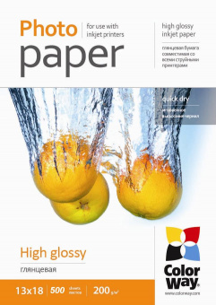 ColorWay 13x18 (500л) 200г/м2 глянсовий фотопапір