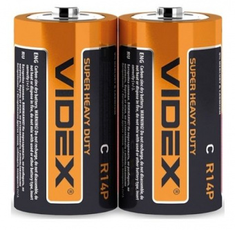 Батарейка Videx R14 (10шт/уп) C