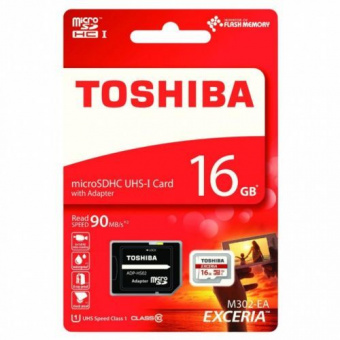 Карта пам'яті Toshiba microSDHC 16GB Class 10 UHS-I + adapter