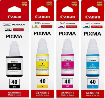 Комплект Оригинальных чернил GI-40 Canon Pixma G5040/G6040/G7040/GM2040 (B/C/M/Y)