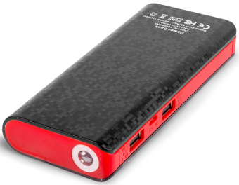 УМБ ColorWay Power Bank 10000 mAh Black/Red, LCD/LED (CW-PB100LIB2BK-DF)