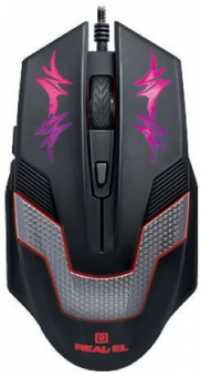 Мышь REAL-EL RM-510 Gaming USB Black