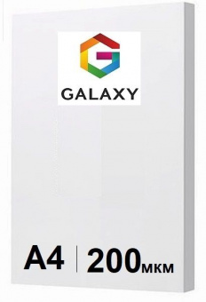 Пленка для ламинирования GALAXY A4 (216х303) 200 микрон, глянцевая Antistatic (50л)