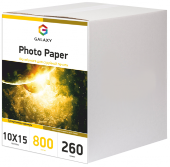 Galaxy 10x15 (800л) 260г/м2 Суперглянцевая фотобумага