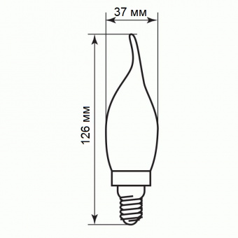 Світлодіодна LED лампа Feron E14 6W 2700K, CF37 LB-737 Standart (теплий)
