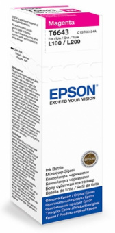 Оригінальне чорнило Epson L110/L210/L355/L555/L1300 (Magenta) 70ml (C13T66424A)