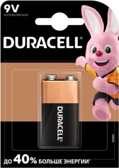 Батарейка Duracell 6LR61 MN1604 (1шт/уп) 9V Крона