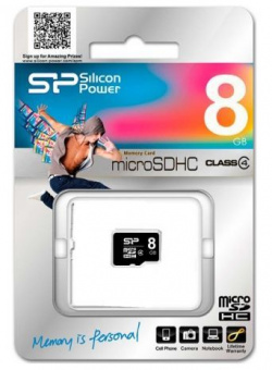 Карта пам'яті Silicon Power microSDHC 8GB Class 4
