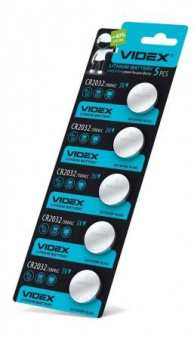 Батарейка Videx CR2032 (5шт/уп) 3V