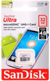 Картка пам'яті SanDisk Ultra microSDHC 32GB Class 10 no adapter