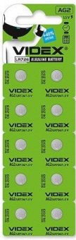 Батарейка Videx AG2 (LR756) Alkaline (10шт/уп) 1.5V