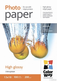 ColorWay 13x18 (100л) 200г/м2 Глянцевая фотобумага