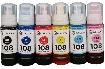 Комплект чернил GALAXY 108 для Epson L8050/L8100/L18050 (B/C/M/Y/LC/LM) 6x70ml