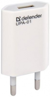 Сетевое зарядное устройство Defender с разъемом USB 1А