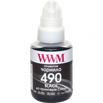 Пигментные чернила WWM C490BP Canon G1410/G2410/G3410/G4410 (Black Pigment) 140ml