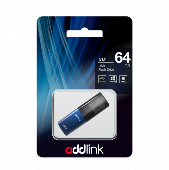 Flash-пам'ять AddLink U15 64Gb USB 2.0 Blue