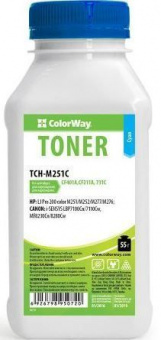 Тонер ColorWay (TCH-M251C) Cyan 55g для HP CLJ M251/MFP276 + Чип (RMHU10C)