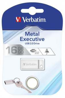 Flash-память Verbatim Metal Executive 16Gb USB 2.0 Silver