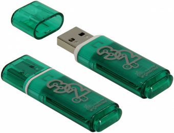 Flash-память Smartbuy Glossy series Green 32Gb USB 2.0