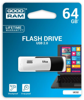 Flash-память Goodram UCO2 64Gb USB 2.0 Black - White