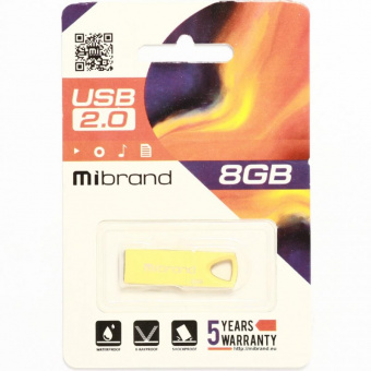 Флеш-память Mibrand Taipan 8Gb Gold USB2.0