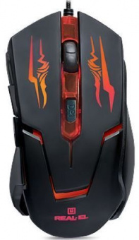 Мышь REAL-EL RM-520 Gaming USB Black
