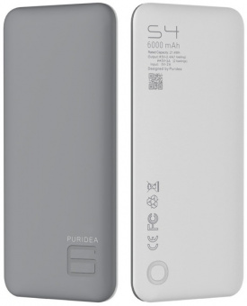 УМБ PURIDEA Power Bank 6000 mAh Gray - White (LI-33 )