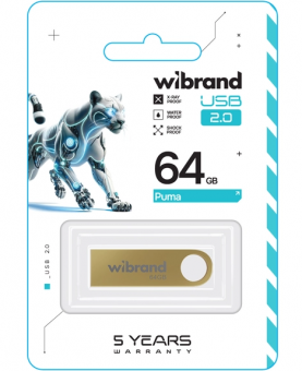 Флеш-пам'ять Mibrand Puma 64Gb Gold USB2.0