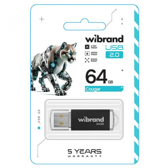 Флеш-пам'ять Mibrand Cougar 64Gb Black USB2.0