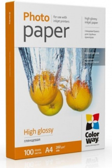 ColorWay А4 (100л) 260г/м2 Глянцевая фотобумага