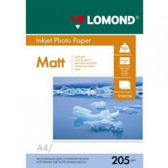Lomond A4 (50л) 205г/м2 матовая фотобумага