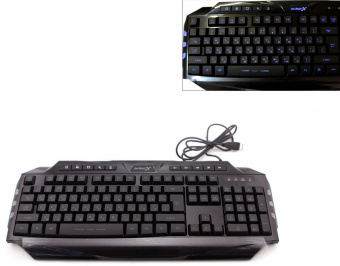 Клавиатура проводная Hi-Rali HI-KB08 USB Black + ПОДСВЕТКА
