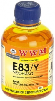 Чернила WWM E83/Y Epson Stylus Photo P50/T50/R270/ PX660/TX650/1410 (Yellow) 200ml Светостойкие