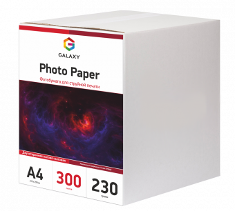 Galaxy A4 (300л) 230г/м2 Двухсторонняя Матово-матовая фотобумага