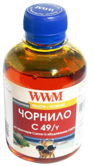 Чорнило WWM C49/Y Canon G1400/G2400/G3400 (Yellow) 200ml