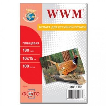 WWM 10х15 (100л) 180г/м2 Глянцевая фотобумага