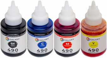 Комплект чернил GALAXY GI-490 для Canon (BP/C/M/Y) 4x135ml