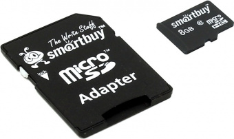 Карта памяти Smartbuy microSDHC 8GB Class 10 + SD adapter