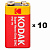 Батарейка Kodak Extra Heavy Duty 6F22 (10шт/уп) 9V Крона | Купити в інтернет магазині