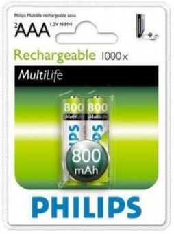 Аккумулятор Philips HR03 Ni-MH 800mAh (2шт/уп)