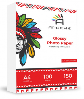 Фотопапір Apache A4 (100л) 150г/м2 глянцевий