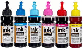 Комплект чернил ColorWay CW-EU800 Epson L800/ L805/ L810/ L850 (BK/C/LC/M/LM/Y) 6x100ml Светостойкие