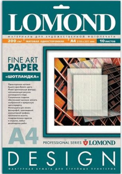 Lomond А4 (10л) 200г/м2 матовий фотопапір фактура (Шотландка)