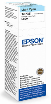 Оригинальные чернила Epson L800/L805/L810/L850/L1800 (Light Cyan) 70ml (C13T67354A)