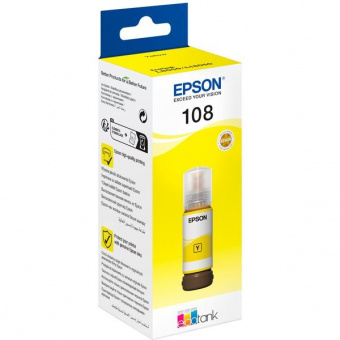Оригінальне чорнило Epson 108 EcoTank L8050/L18050 (Yellow) 70ml