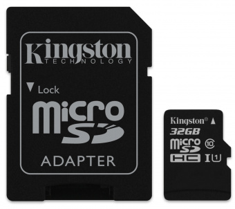 Карта пам'яті Kingston Canvas Select microSDHC 32GB Class 10 UHS-I+SD adapter