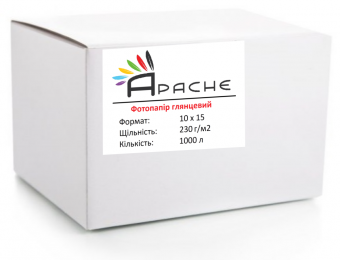 Фотопапір Apache 10х15 (1000л) 230г/м2 глянцевий